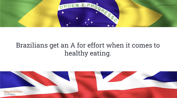 Brazilians get an A for effort in healthy eating - but the UK lags behind